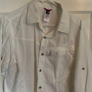 The North Face Men's white hiking shirt